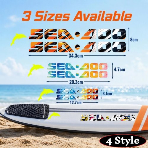 Jet Ski Stickers Color Gradient Waterproof Decals Watercraft JETSKI Helmet Decal for Seadoo SPARK90 300 GTI GTX RXT RXP WAKE