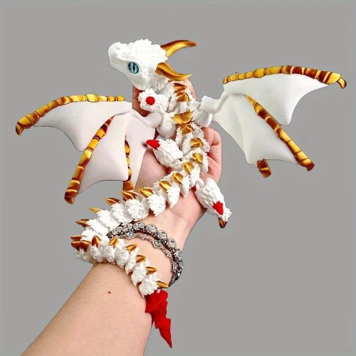 Rồng Wyvern In 3D Có Khớp với Cánh - Đồ Chơi Fidget, Trang Trí Bàn Làm Việc, Quà Tặng