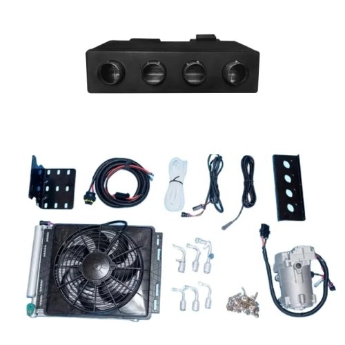 Universele 12V/24V auto airco kit onder dashboard, elektrische airconditioning op accu