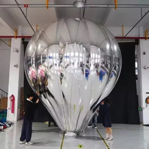 Balão de ar quente insuflável publicitário gigante personalizado, colorido, efeito espelho, para exterior, à venda