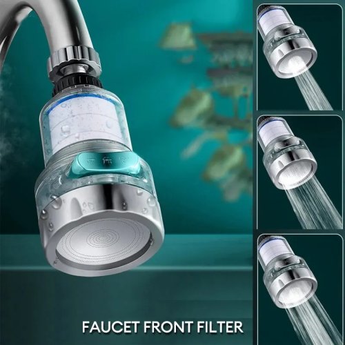 Bộ lọc vòi nước Baokemo 360° xoay, đa năng nhà bếp phòng tắm vòi sen, bông PP mật độ cao