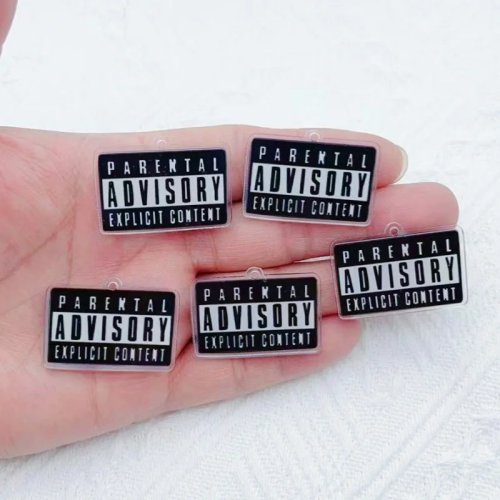 10 pezzi Ciondoli Acrilici Citazione Bianco e Nero Classico, Badge Accessori Abbigliamento Zaino, Fai da Te, Orecchini Ciondoli