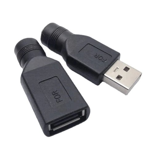 USB 2.0 Male to 5.5x2.1mm Female DC Power Jack Adapter for Laptop