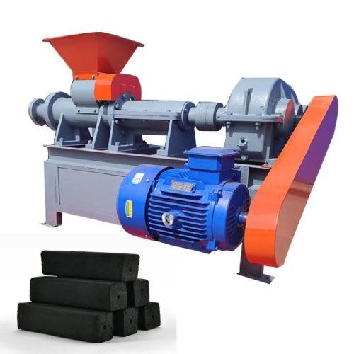 Charcoal Briquette Machine with Auto Cutter, Coal Dust Extruder