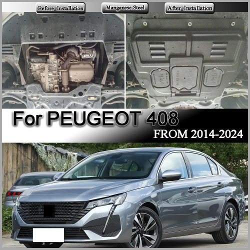 Under Engine Guard Splash Shield Mudguard Protector for Peugeot 408 2014-2024 1.6T 1.2T