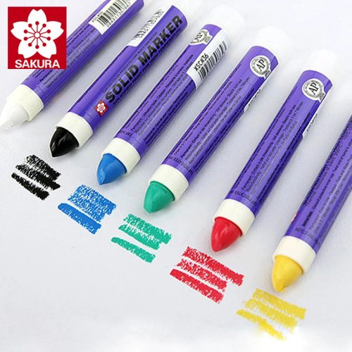 1pc Sakura XSC Solid Paint Pen – Permanent Non-Fading Marker for Wood, Metal, Tire Marking, Multi-Color Industrial Supplies