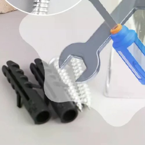 Suporte de duche de parede ajustável - Suporte forte para casa de banho