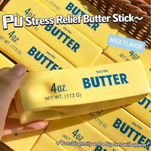 1pc Butter Stick Squishy Toy Slow Rising Squeeze Fidget Toy Anti-Stress Hand Relax Gift
