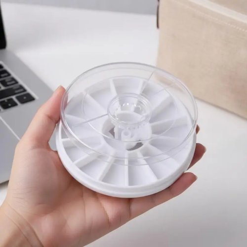 Nail Art Storage Box Set, 5/10 Pcs, 12 Compartments, Portable Organizer for Rhinestones, Beads, and Beauty Tools
