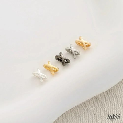 14K Gold Plated X-Shaped Double Layer Bow Beaded String for DIY Bracelet and Necklace Making