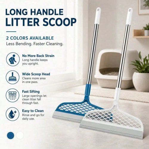 Silicone Broom & Carpet Cleaner – Pet Hair Remover with Plastic Handle for Floor and Stain Removal