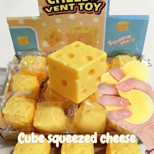 Przenośna Zabawka Antystresowa Ser Squeeze Fidget Piłka Squishy Wolno Odbijająca się dla Dekoracji Biurka Zabawka Dekompresyjna dla Dzieci Dorosłych Prezent
