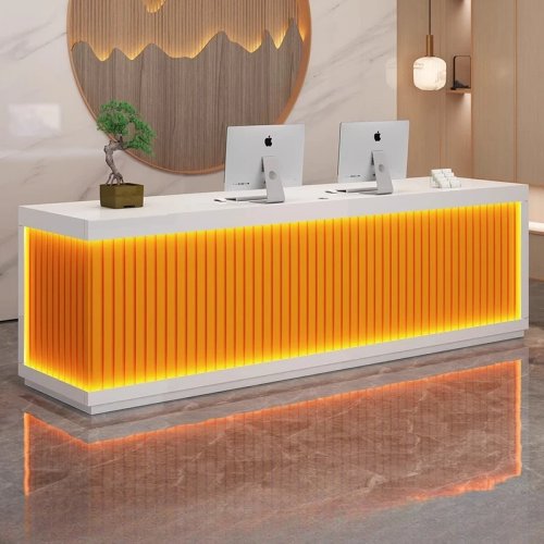 Quầy lễ tân salon tóc & thẩm mỹ viện hiện đại sang trọng đơn giản, nội thất thương mại