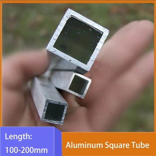 2-8pcs 10x10mm/20x20mm Square Aluminum Tube, DIY Model Car Frame Material, Length 100-200mm