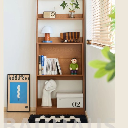 Estante expositora para livros em cor buxo, de pé, para sala de estar e quarto