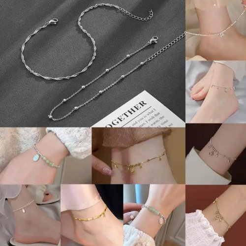 Adjustable Snake Chain Anklet for Women & Girls - Summer Beach Holiday Leg Jewelry, Boho Foot Bracelet Birthday Gift