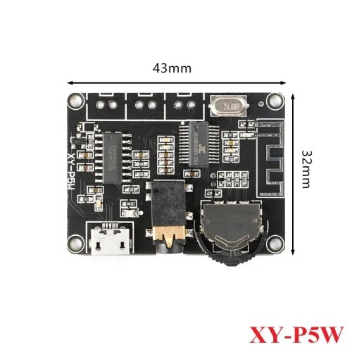 Moduł wzmacniacza audio stereo Bluetooth 5.0 PAM8406 5W+5W DC 3.7-5V do Arduino DIY