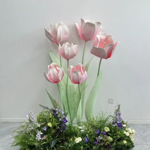 Flores de Tulipán Artificiales Gigantes de Espuma para Decoración de Bodas, Fiestas, Fondos y Escaparates