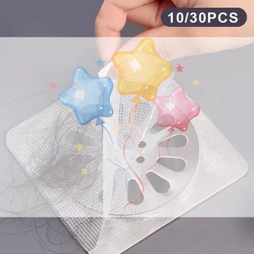 Stickers jetables pour siphon de douche anti-cheveux (10/30 pièces) – Filtre anti-colmatage pour salle de bain, baignoire et évier de cuisine