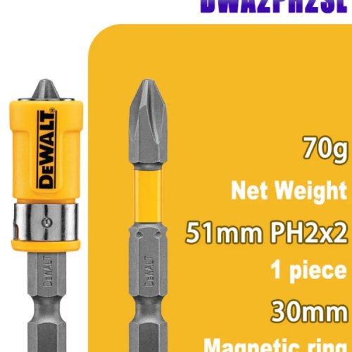 DEWALT 30 mm Magnetring mit 2 Phillips-Bits DWA2PH2SL