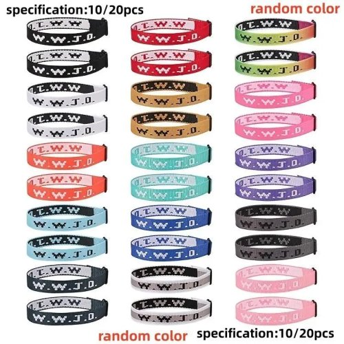 10/20 Stück WWJD Armbänder für Frauen Männer, christliche Jesus Armbänder, bunte Motivationsarmbänder, Geschenk