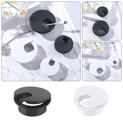 35/50mm Desk Cable Grommet Wire Hole Cover, Office Cable Organizer for Computer Desk