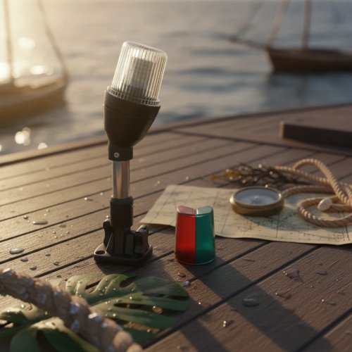 LED-Marine-Bootslicht mit Sockel und Stange, robustes festes Deckslicht für Yachtkapitäne, Decksmontage