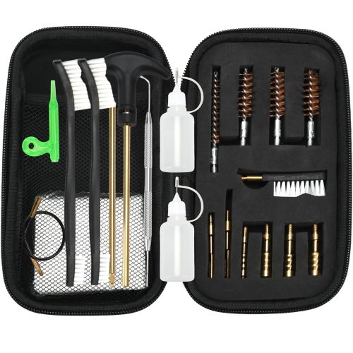 Universal Firearm Cleaning Kit 21 in 1 for .22/.357/.38/9mm/.40/.45 with Brushes - Gun Cleaning Accessories