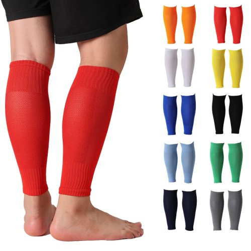 1 Paar Schienbeinschoner Sport Socken Herren Damen Professionelle Fußballsocken Knieschützer Erwachsene Wadenstutzen