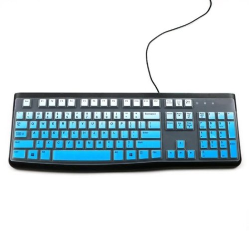 Keyboard Cover for Logitech K120 MK120 Corded Keyboard - Silicone Protective Skin