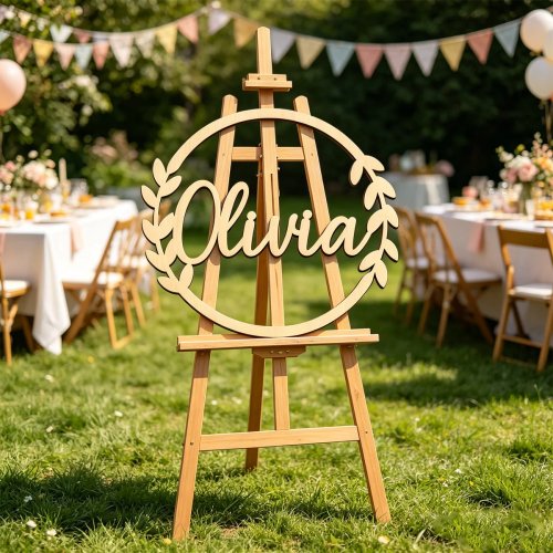 Adorno de Madera Personalizado, Redondo Hueco, Regalo Bebé, Decoración Pared Fiesta, Cumpleaños