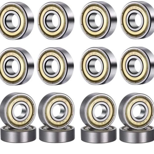 10Pcs 608ZZ 608RS Ball Bearings, Metal Double Shielded Miniature Deep Groove Skateboard Bearings 8x22x7mm