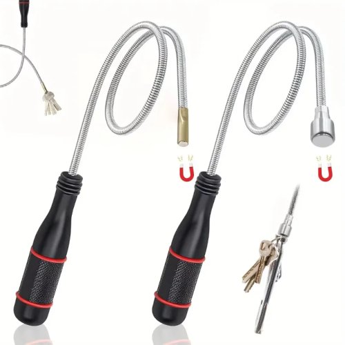 Alat Pengambil Magnetik Fleksibel dengan Batang Hisap Kuat - Dapat Dibengkokkan untuk Perbaikan Mobil, Saluran Cuci Piring & Serbaguna