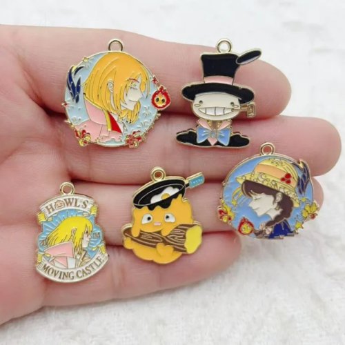 10개 합금 에나멜 여자 참 DIY 주얼리 목걸이 키체인 펜던트 여행 가방 액세서리