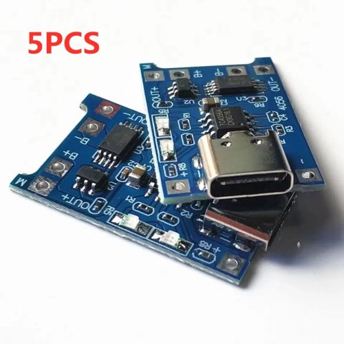 2/5PCS TP4056 18650 Lithium Battery Charger Module 5V 1A Micro/Type-C/Mini USB with Protection