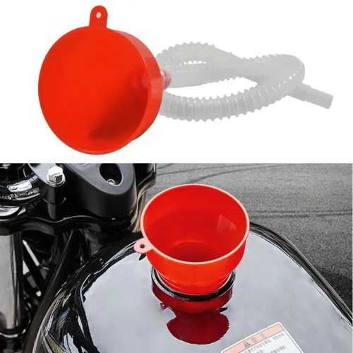 Universal Car Refueling Funnel, Detachable Telescopic Long Pipe, Engine Oil Filling for Auto and Motorcycle