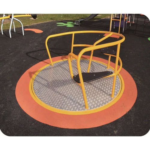 Silla giratoria de exterior para parque infantil escolar, carrusel para niños para parque de diversiones público