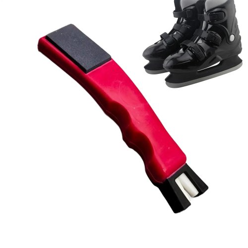 Double-Sided Ice Skate Sharpener – Portable Manual Blade Grinder with Coarse & Fine Stones, Skate Edge Maintenance Tool