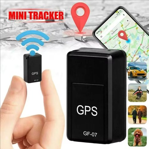 Mini GPS Tracker GF07 - Portable Vehicle Locator with Magnetic Mount, Anti-Loss, Precise App Tracking