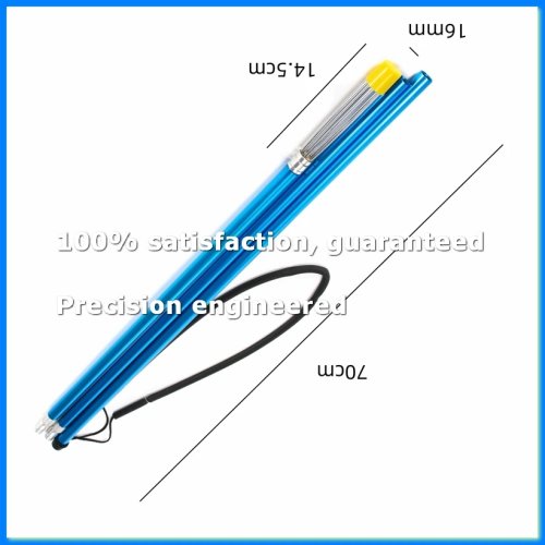 Lao Phóng Cá Màu Xanh Bằng Hợp Kim Nhôm, Tháo Rời 3 Đoạn, Thanh Thép Không Gỉ Có Ngạnh, Kẹp Chĩa Bằng Thép - A07G