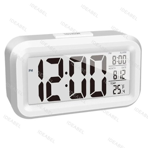 Electronic Alarm Clock, Luminous, Silent, Large Numbers - for Elderly, Students, Kids - Bedside Clock