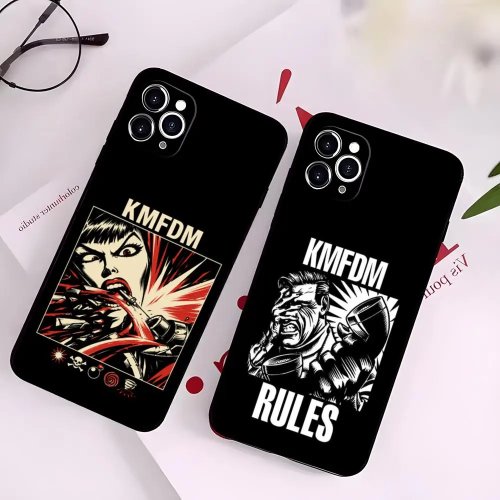 Coque téléphone K-KMFDM Music pour iPhone 17 Pro Max 17e 16 15 14 Pro Max 13 11 Air Plus, silicone