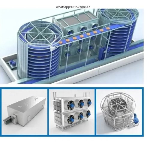 Туннельная морозильная камера с автоматическим конвейером, промышленная низкотемпературная машина