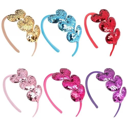 Diadema de corazón para bebé niña, sencilla y moderna, colorida