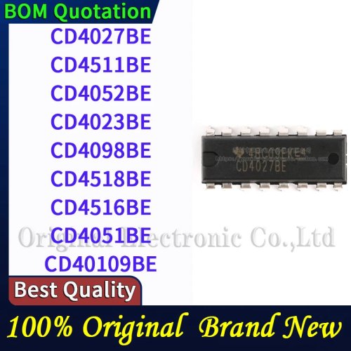 CD4027BE CD4511BE CD4052BE CD4023BE CD4098BE CD4518BE CD4516BE CD4051BE CD40109BE CMOS Logic ICs, DIP, Polycarbonate Shell