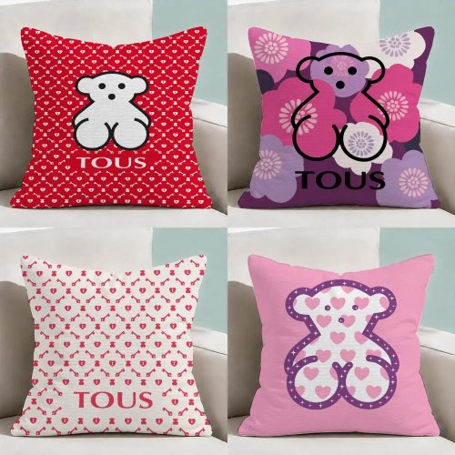Süßer Bär Kissenbezug, Weicher Kurzflor-Plüsch Kissen, Gemütlich, Langlebig, Farbecht für Sofa, Schlafzimmer, Heimdekoration, Geschenk