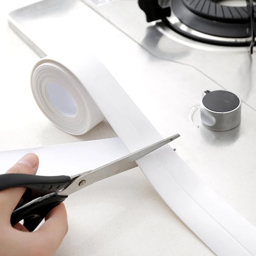 Self-Adhesive PVC Waterproof Sealing Tape for Kitchen Sink Edge, Bathroom Toilet Corner Wall Sticker, Oil-Proof Caulk Strip