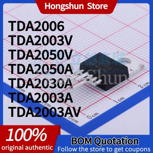 5Pcs Audio Amplifier ICs (TDA2003V TDA2003AV TDA2006 TDA2050V TDA2050A TDA2030A TDA2003A)
