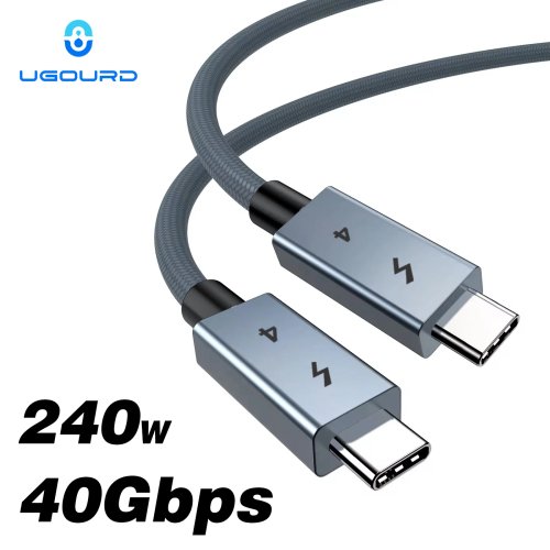 UGOURD USB-C Thunderbolt 4 Cable 40Gbps USB4 Type-C to Type-C 240W Fast Charging, Thunderbolt 3 for eGPU, SSD, iPad, MacBook Air