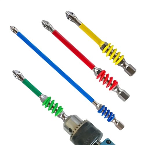 Magnetisches Schraubendreher-Bit-Set, legierter Stahl, Stoßdämpfung, 1/4 Sechskant-Schaft, Elektro-Schraubendreher-Bits für Auto und Haushalt